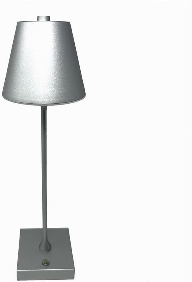 Lampada da Tavolo Ricaricabile LED  – Senza Fili, 3 Temperature di Colore, Dimmerabile Touch, USB, Moderna per Ristorante, Camera, Comodino D27-3C