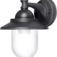 Applique da Esterno E27 IP44, Lampada da Parete Classica in Alluminio e PC, Attacco E27 (Lampadina no), Impermeabile per Facciata, Balcone e Giardino - Bianco/Grigio B247