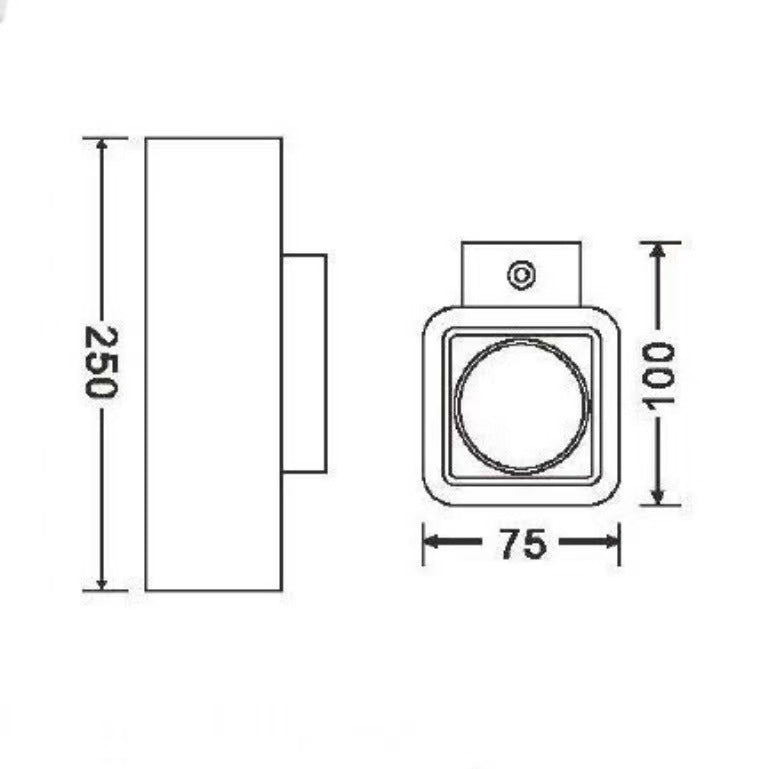 TEKHONE Applique da Parete in Gesso Verniciabile, Lampada da Muro Biemissione con 2x GU10, Design Moderno per Interni, Bianco – GS-E51