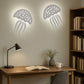 TEKHOME Applique da muro LED 8W design creativo a forma di medusa, 3 temperature colore 3000K-4000K-6500K, lampada da parete moderna per soggiorno e camera da letto AQ27-B3C