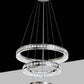 Lampadario LED Moderno 46W CCT 3680 Lumen, Sospensione a 3 Cerchi in Cristallo, Luce 3000K-6500K, Lampadario da Soffitto per Soggiorno Sala da Pranzo Camera B50-3C