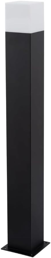 Lampione da Giardino 74cm IP44 per Esterno, Attacco E27, Palo Luce da Esterno in Alluminio, Lampada da Cortile/Viale/Terrazza – Nero/Bianco (Senza Lampadina) 740