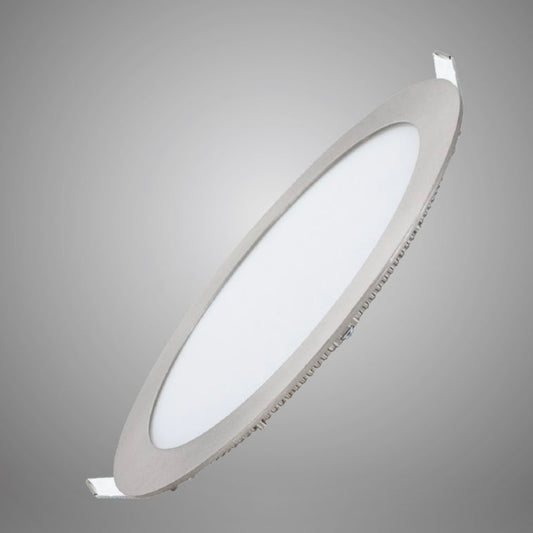 Faretto LED da Incasso 6W 480LM, Pannello LED Rotondo Ultrasottile Ø120mm, Foro Ø105mm, Luce Calda 3000K, Fascio 120°, CRI≥80, Bianco, 1 Pezzo, P-105A-AC