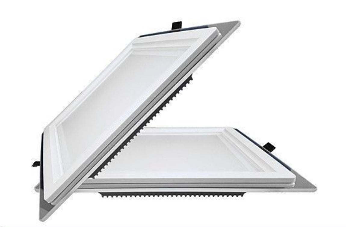 Pannello LED da Incasso Quadrato 12W 1200LM 3000K Luce Calda, Faretto LED da Soffitto 160x160mm, Foro 125x125mm, Pannello da Incasso per Cartongesso, 1 Pezzo, P125E-QC