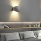 TEKHONE Applique da Parete in Gesso Bianco Design Moderno Up & Down, Lampada da Muro per Soggiorno Camera Corridoio, Attacco G9 – GS-E07
