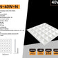 Pannello LED 60x60 40W 4400LM 4000K Luce Naturale, Pannello LED da Incasso 595x595mm, Fascio 90°, CRI≥80, IP40, Flicker Free, 35mm, 1 Pezzo, PN-40W-N