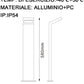 Lampione da Giardino Moderno 10W, Paletto Luce LED Esterno 4000K, IP54 Impermeabile, H580mm, Lampada da Esterno per Vialetti, Cortile, Giardino – Alluminio 954PA-H580