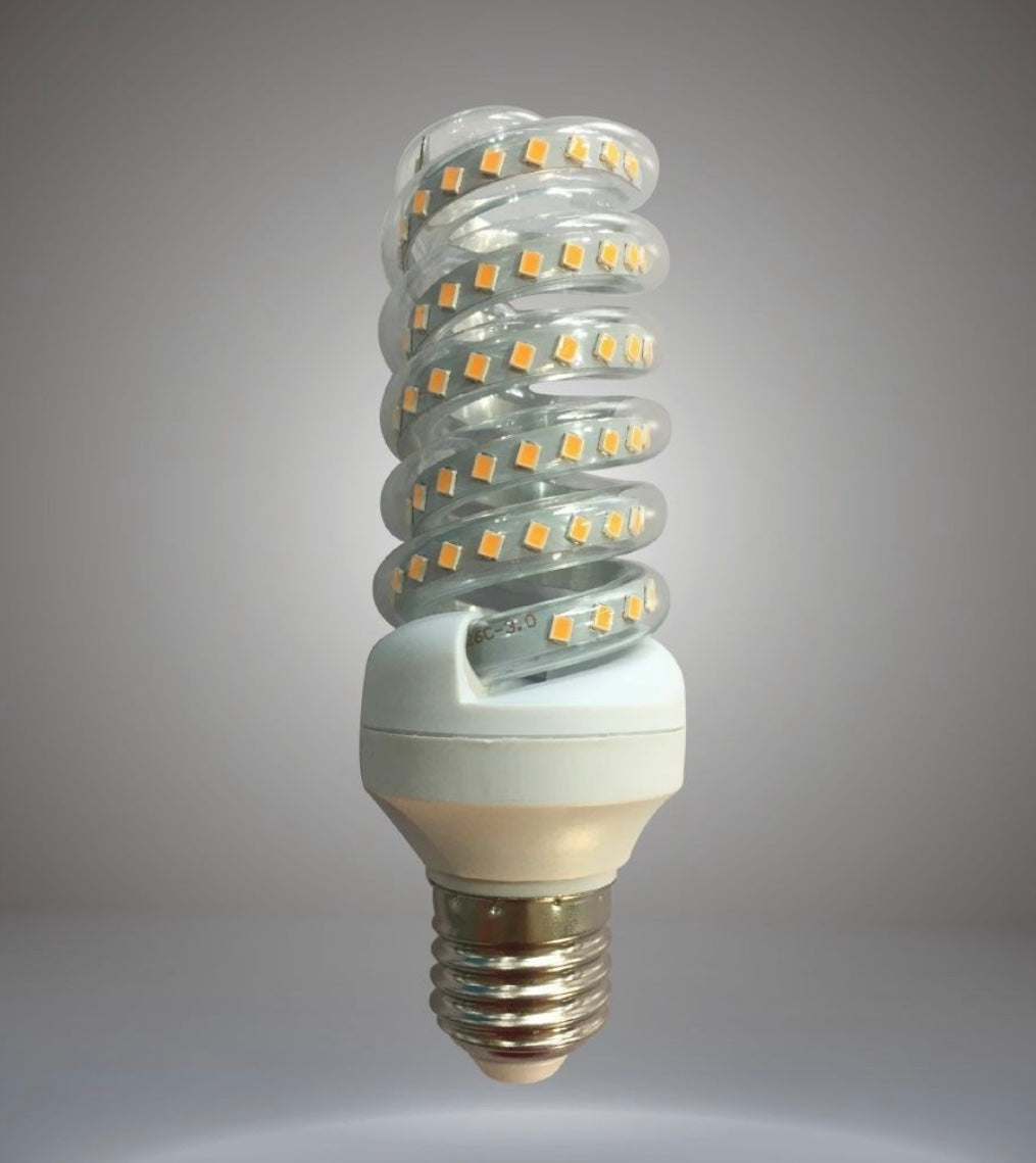 Lampadine LED E27 18W, Confezione da 10 Pezzi, 1800LM, 3000K/4000K/6500K, Luce Calda, Naturale e Fredda, Lampadina LED a Spirale, CRI>80, Illuminazione 360°, Risparmio Energetico, E27-S-18W