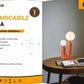 Lampada da Tavolo Design  – Attacco G9, Lampada Decorativa Moderna in Resina, Stile Artistico per Soggiorno, Camera da Letto, Comodino D14
