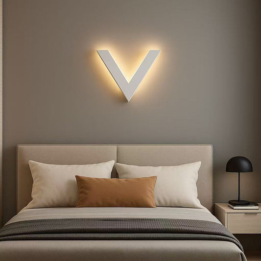 TEKHOME Applique da muro LED 9W design moderno a forma di V, luce regolabile 3000K-6500K, lampada da parete decorativa per soggiorno, corridoio e camera da letto AQ14-B3C