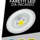 Faretto LED da Incasso Rotondo COB 5W 470LM, 3 Temperature Colore Selezionabili 3000K 4000K 6500K, Ø100mm, Foro Ø75mm, Fascio 120°, CRI≥80, IP20, 1 Pezzo, COB-75-3C