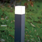 Lampione da Giardino 74cm IP44 per Esterno, Attacco E27, Palo Luce da Esterno in Alluminio, Lampada da Cortile/Viale/Terrazza – Nero/Bianco (Senza Lampadina) 740