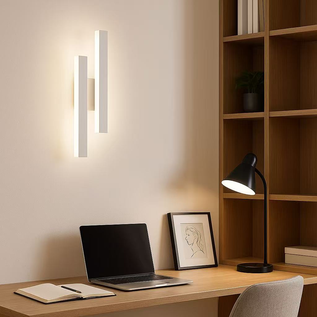 TEKHOME Applique da Parete LED 10W CCT 3000K-6500K Bianca, Lampada da Muro Moderna Interno, Design Minimalista Regolabile E87-B3C