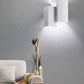 TEKHONE Applique da Parete in Gesso Bianco – Lampada da Muro Moderna Verniciabile, Attacco G9, Illuminazione Up & Down per Interni – GS-E39