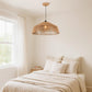 Lampadario a Sospensione in Stile Boho 40/50cm, Paralume in Rattan/Filo di Corda, Attacco E27, Altezza Regolabile, Illuminazione per Cucina Soggiorno Sala da Pranzo – Naturale LP-48