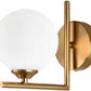 Applique da muro interno G9 in bronzo,lampada da parete Moderno in metallo e vetro per Camera da letto/Soggiorno/Bagno E79-B