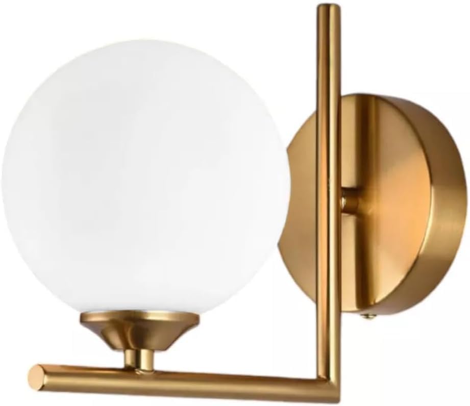Applique da muro interno G9 in bronzo,lampada da parete Moderno in metallo e vetro per Camera da letto/Soggiorno/Bagno E79-B