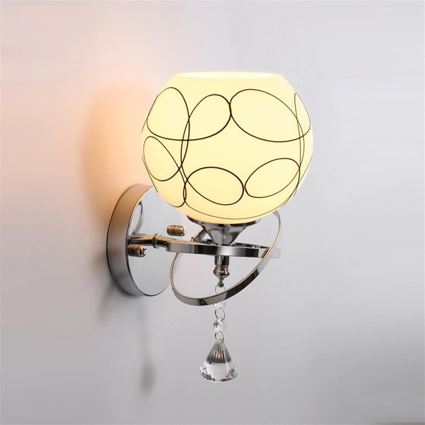 TEKHOME Applique da parete moderna Zona pranzo Illuminazione da parete Lampada da parete in ferro Ombrello in vetro Faretto da parete Sala da pranzo E10