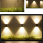 Applique da Esterno 2xGU10 IP65 – Lampada da Parete LED a Doppia Luce su e Giù, Impermeabile, in Alluminio Verniciato, Design Moderno per Facciata, Balcone o Giardino ES14