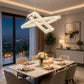 Lampadario LED Moderno a Sospensione 46W Design Geometrico con Telecomando, CCT 3000K 4000K 6500K, Lampada Elegante per Soggiorno Sala da Pranzo Cucina – B12-3C