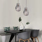 Lampade a Sospensione in Vetro colorato Lampadario Semplice e Moderno in Ferro Illuminazione a Sospensione per Bar Ristorante Portico Corridoio Lampada a Sospensione E27 Base LP-20A