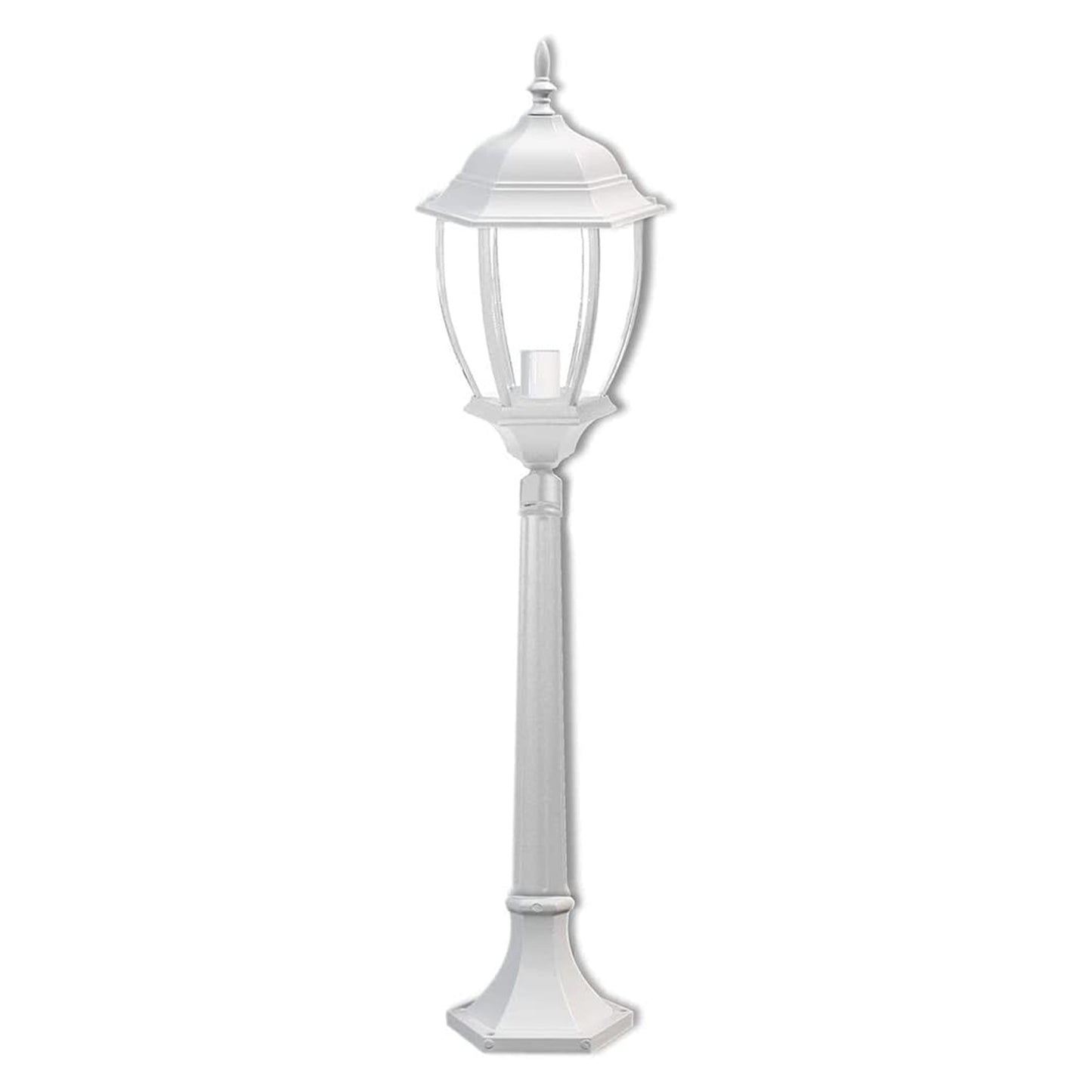 TEKHOME Lampada da Giardino E27 90cm in Alluminio Impermeabile IP55 per Esterno – Palo da Giardino in Stile Classico per Passerella, Cortile, Giardino – Senza Lampadina ES39