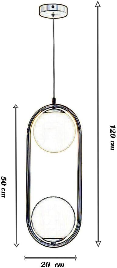 Lampadario Moderno con Attacco G9 - Sospensione Elegante per Interni - Design Minimalista - Ideale per Cucina, Sala da Pranzo, Camera A33