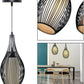 Lampadario Moderno A Sospensione A Fasce Intrecciate BIANCO O NERO In Ferro Verniciato Opaco Attacco 1xE27 Lunghezza Filo Regolabile 100cm (LAMPADINA NON INCLUSA) B19