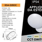 Applique LED da Esterno 10W IP54 CCT 2700K-4000K-6500K, Lampada da Parete Rotonda Impermeabile 1100LM in ABS+PC, per Bagno, Balcone e Corridoio – Bianco ESA-02B3C