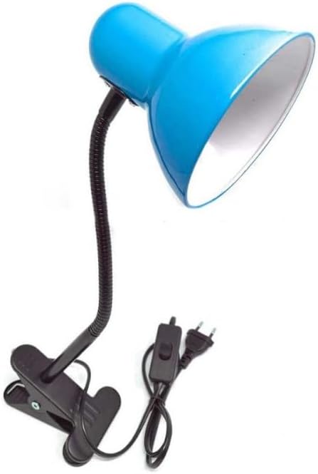 Lampada da Tavolo con Pinza – Attacco E27, Braccio Flessibile 40 cm, Metallo, Luce Direzionabile, Max 60W – Studio, Scrivania, Cameretta D21