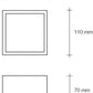 Plafoniera in Gesso da Soffitto Quadrata, Attacco GX53, Max 15W, Verniciabile, IP20 – Bianco – GS-C38-1