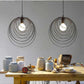 Lampadario A Sospensione Nero E27 Lampada Geometrica da Soffitto Decorativa B86