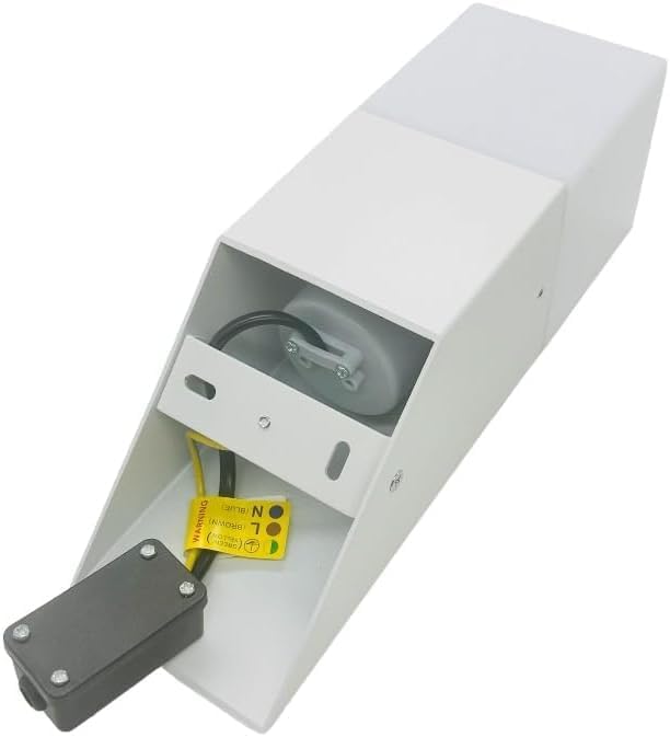 Applique da Esterno E27 IP44, Lampada da Parete Moderna in Alluminio e Acrilico, Attacco E27 (Lampadina no), Impermeabile per Giardino, Facciata, Balcone - Nero/Bianco/Caffè B250