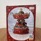 Carillon di Natale Rotante con Babbo Natale e Trenino, Giostra Musicale Natalizia con Movimento, Decorazione Natalizia da Tavolo Ø12×H16,5 cm 423507