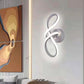 TEKHOME Applique LED da Muro 13W Moderno Bianco Forma a Nastro Infinito 3 Colori 3000K/4000K/6500K Lampada da Parete Interno Design Creativo AQ30-3C