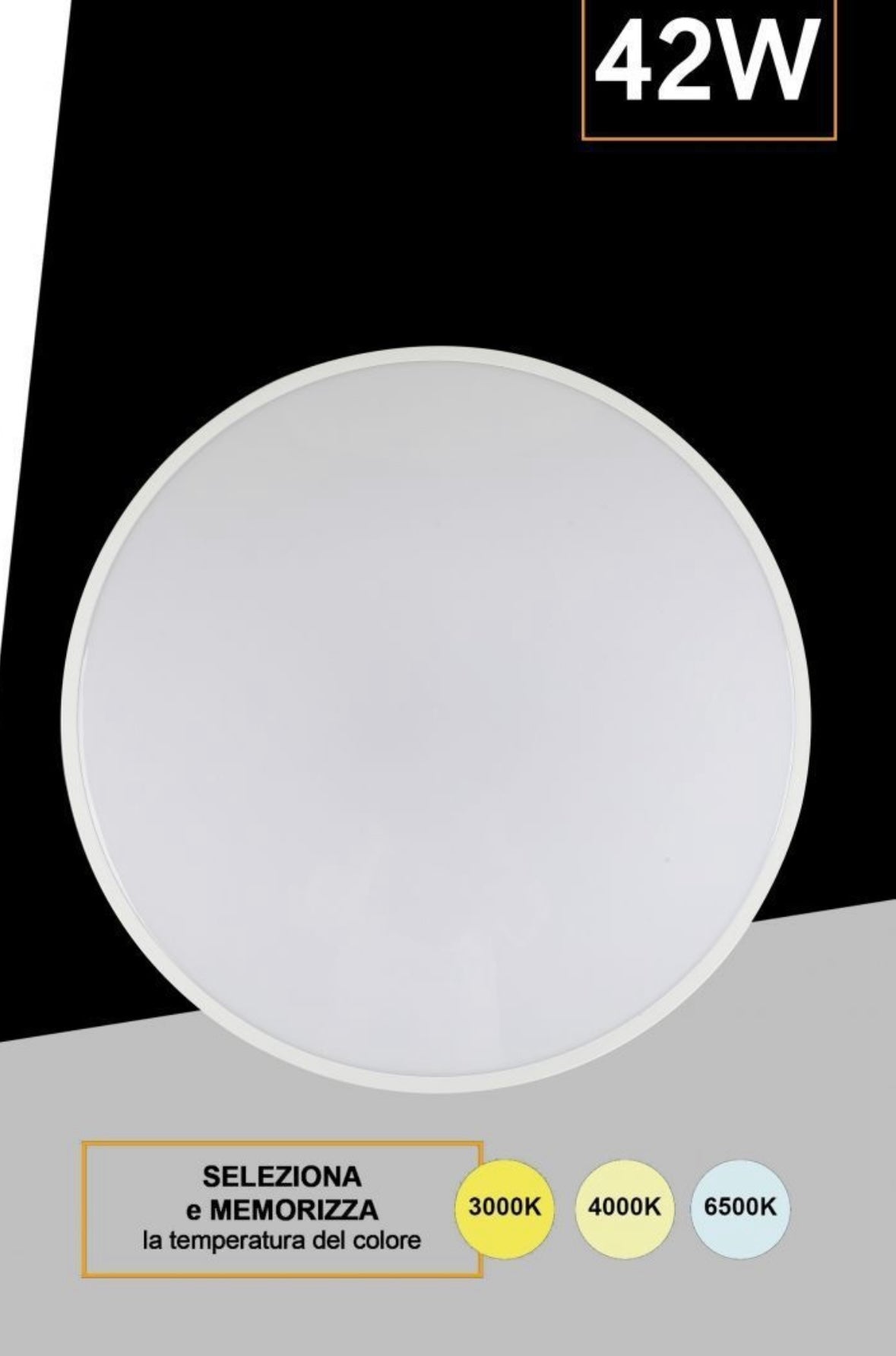 TEKHOME Plafoniera LED 18/32/42W, Lampada da soffitto per bagno IP44, 1440/2430/3620 lumen, 3colore della luce per Bagno, Cucina, Balcone ES-PN