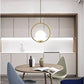 Lampadario bronzo sospensione LED cerchio pendente G9 paralume globo vetro luce tavolo cucina soggiorno ristorante A97