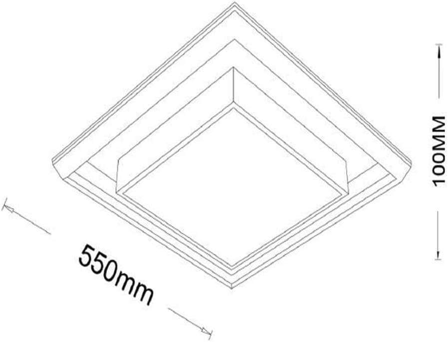 Plafoniera LED Moderna Quadrata 48W CCT 3000K-6500K, Luce Soffitto Bianco, Alta Luminosità 3840LM, Design Decorativo per Soggiorno Camera Cucina – C61-3C