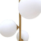 Lampada da tavolo Oro con sfere bolle bianche design moderno minimal (Lampada Tavolo 3 Sfere) D33