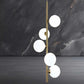Lampadario a sospensione 5 sfere in vetro attacco G9 moderno bronzo A95
