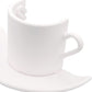 Applique da Parete in Gesso Design Tazza con Piattino, Attacco G9, Verniciabile, Luce Decorativa per Soggiorno e Camera – GS-E85