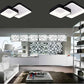 TEKHOME Plafoniera da soffitto a led 58 watt due quadrati lampadario cct tre colorazioni da 3000k a 6500k ideale per soggiorno, camera da letto, cucina e studio C59 (