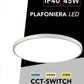 TEKHOME Plafoniera LED Soffitto 36/45W,3colore 3600/4950LM IP40 Impermeabile Rotonda Ø48/60CM Lampadario LED Moderna Luce Soffitto per Cameretta, Cucina, Soggiorno, Balcone -LV