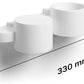 TEKHONE Applique da Parete in Gesso Bianco Moderno, Doppia Emissione di Luce, Attacco G9, Verniciabile, Lampada da Muro per Soggiorno Camera Corridoio – GS-E77
