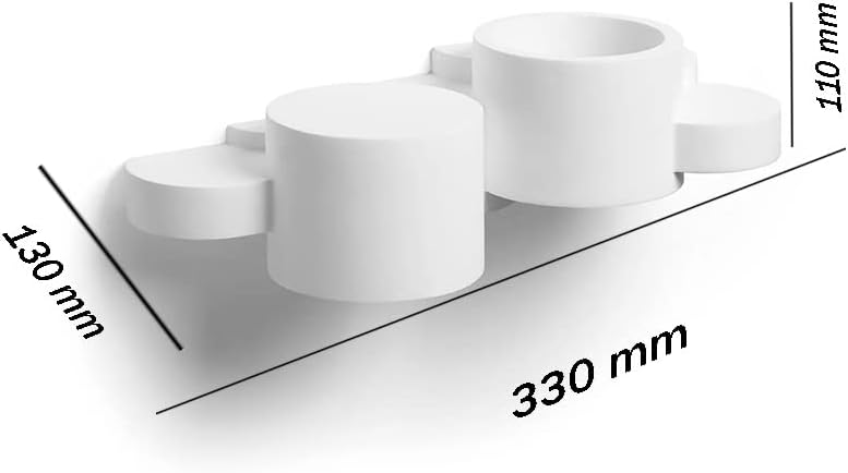 TEKHONE Applique da Parete in Gesso Bianco Moderno, Doppia Emissione di Luce, Attacco G9, Verniciabile, Lampada da Muro per Soggiorno Camera Corridoio – GS-E77