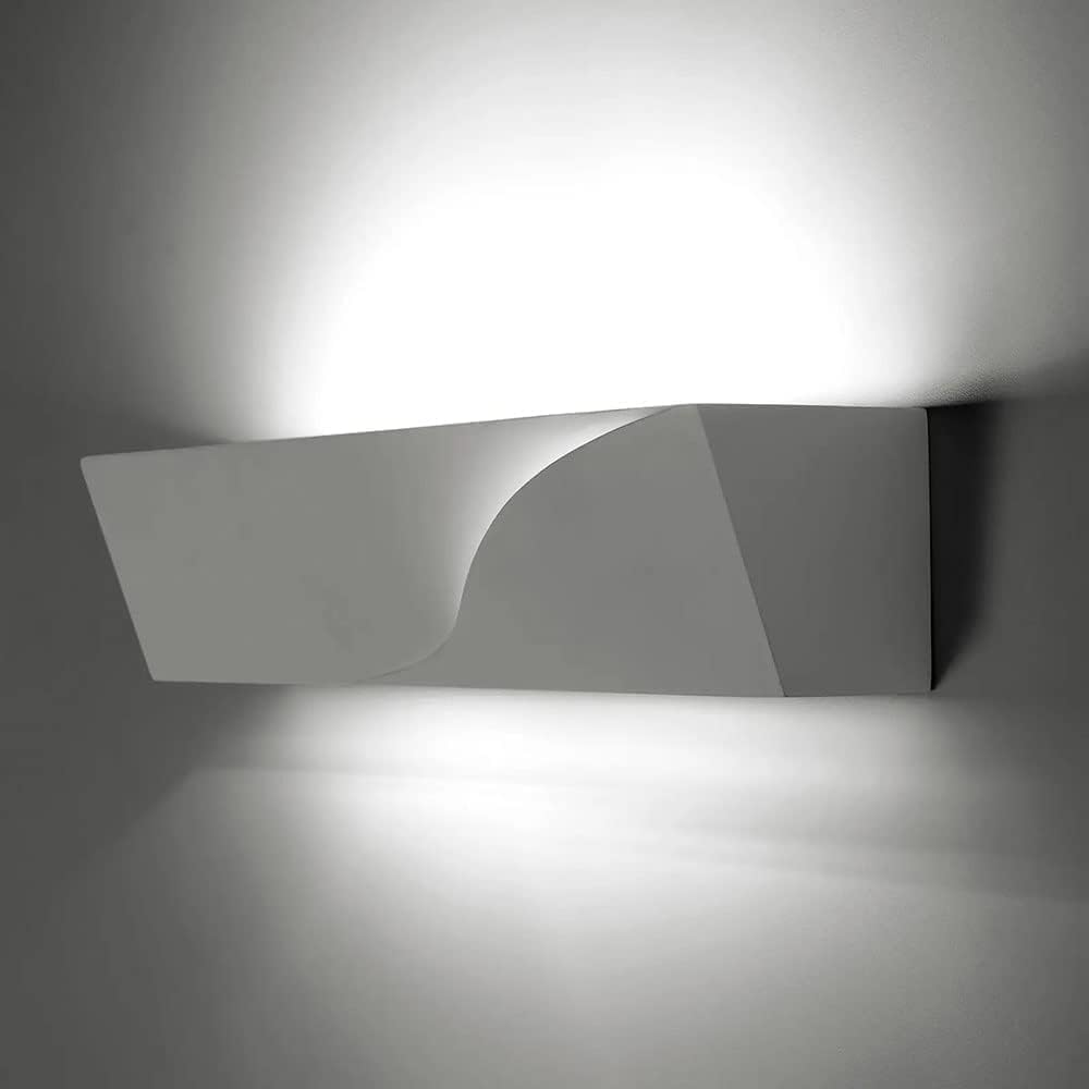 Applique da Parete in Gesso Verniciabile, Attacco G9, Luce Diretta/Indiretta, Lampada da Muro Moderna per Interni – GS-E78