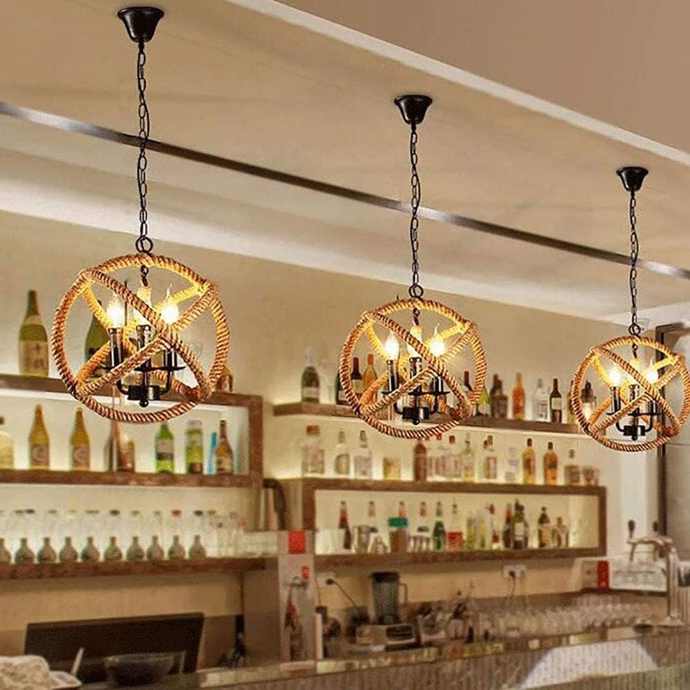 Lampada da soffitto a spago Industriale retrò Americano Ristorante Cafe Bar Lampada a Sospensione Negozio di Abbigliamento Bar Snack Milk Tea Shop Lampada da soffitto sospesa Interesting  B55-3