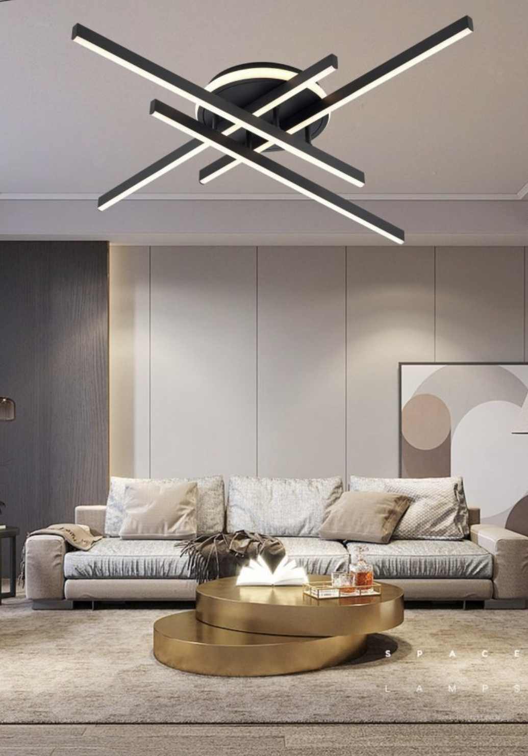 TEKHOME Plafoniera LED Soffitto, 45 watt, 60x60x11 cm, 3 Temperature Colore (3000K, 4000K, 6500K), Alluminio, Installazione Facile, Resistente, Moderna, Camera da Letto PN-21