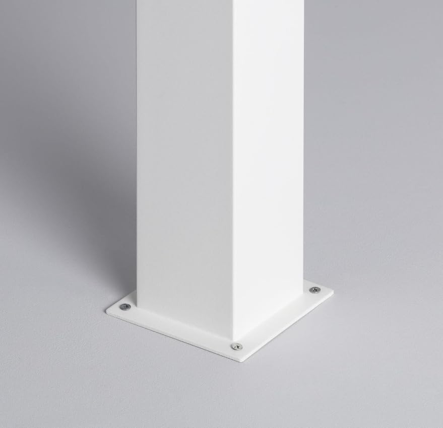 Lampione da Giardino 74cm IP44 per Esterno, Attacco E27, Palo Luce da Esterno in Alluminio, Lampada da Cortile/Viale/Terrazza – Nero/Bianco (Senza Lampadina) 740