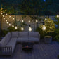 Catena Luminosa E27 Esterno IP54 con Portalampada, Collegabile, per Giardino Terrazzo Festa – Varianti 10 e 15 Luci Nero/Bianco P01-S01